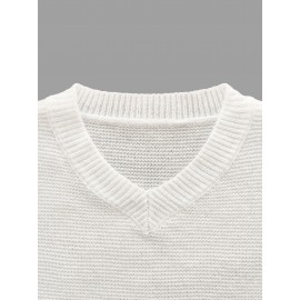 V-Neck Color Block Three-Dimensional Lantern Sleeve Versatile Pullover Top