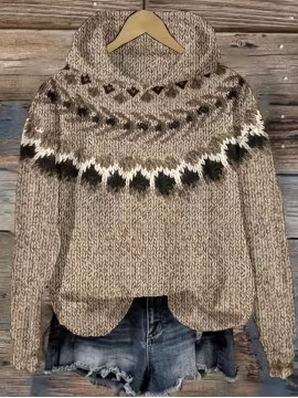 Winter Women's Elegant Hooded Sweatshirt Style Soft Jacquard Rugged Beautiful Fashion Comfortable Casual Vintage Pullover Top Gift